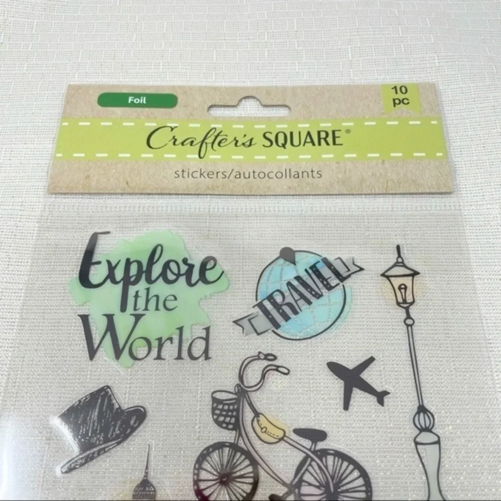 🌺 Crafter's Square Paris France Foil Stickers NEW